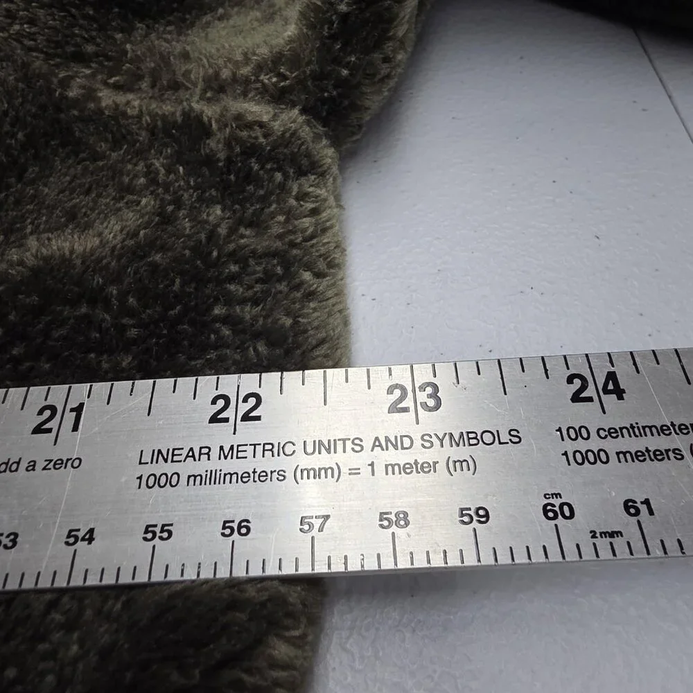 32 Degrees Heat Jacket Mens XL Gray Full Zip Fleece Faux Fur Plush Warm Pockets